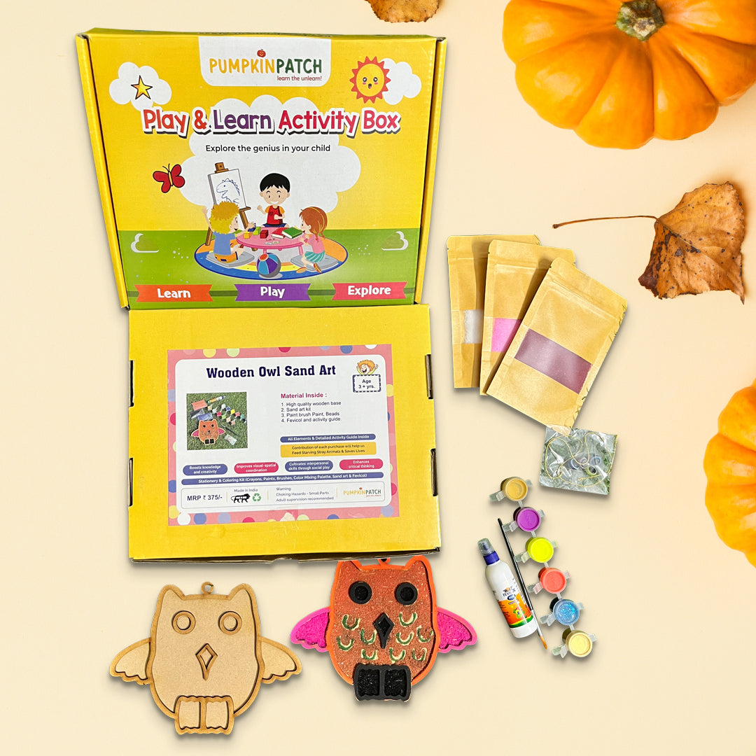 Wooden Owl Sand Art Diy