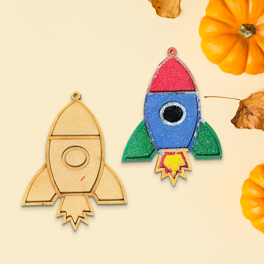 Wooden Rocket Sand Art Diy