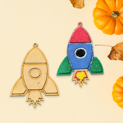 Wooden Rocket Sand Art Diy