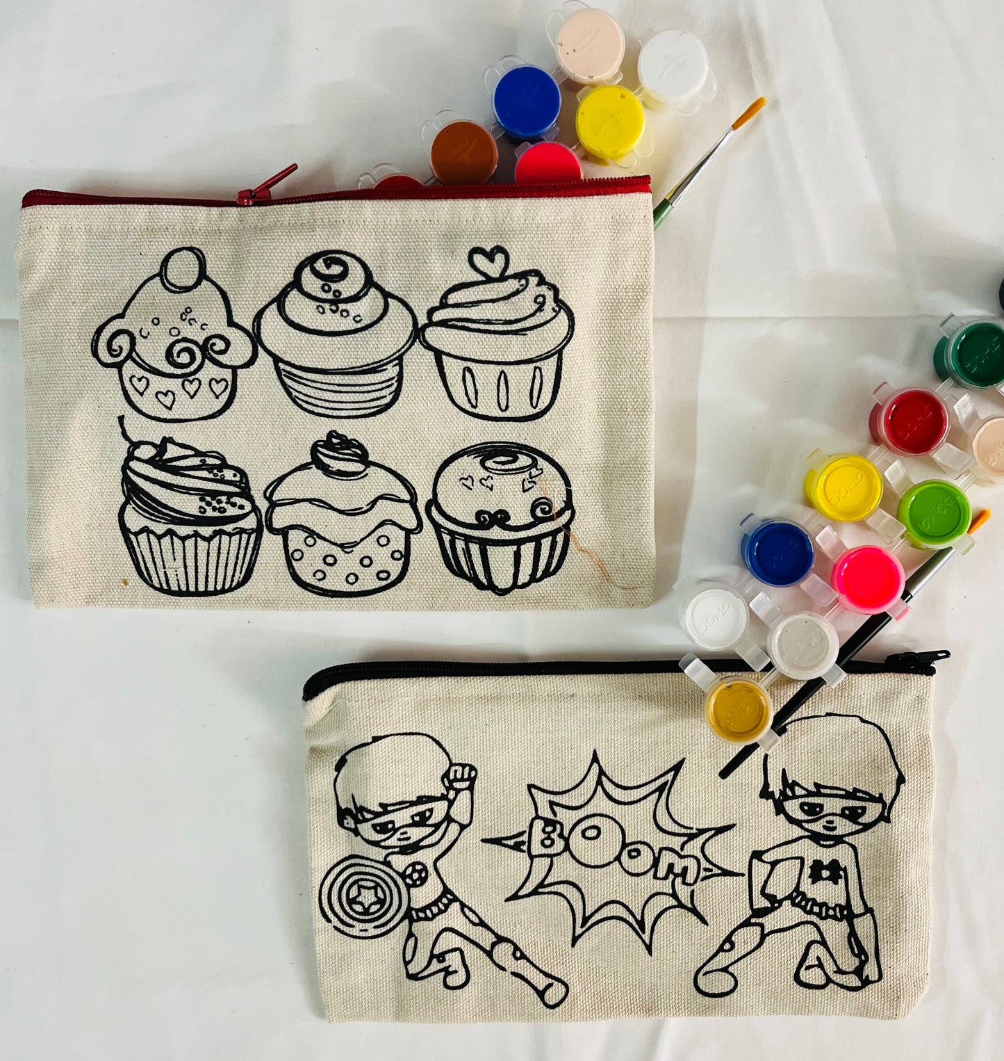 Canvas DIY Pencil zip Pouch kit