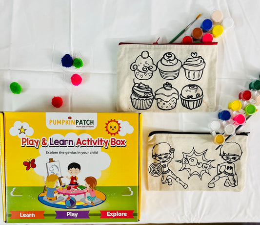 Canvas DIY Pencil zip Pouch kit