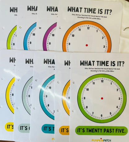 Time Activity Reusable Book